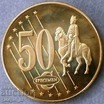 50 de cenți de euro eșantion 2002