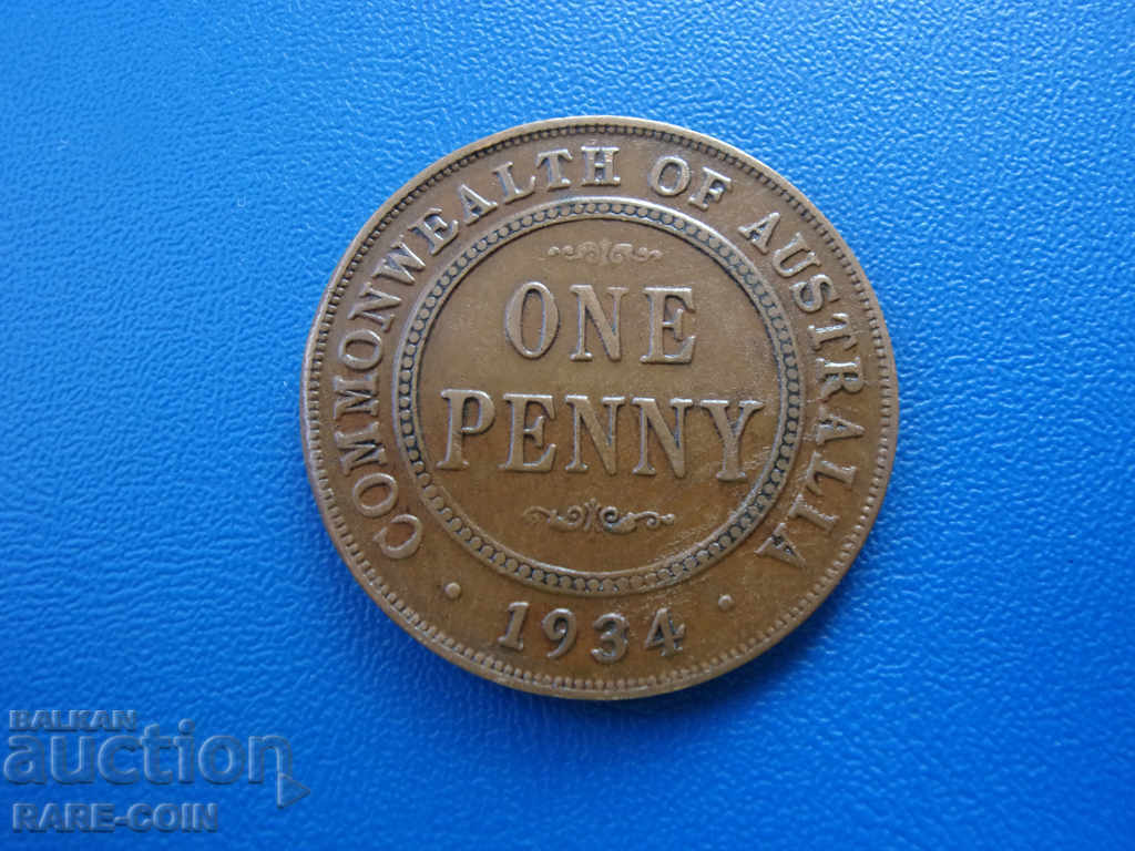 VI (7) Australia 1 Penny 1934