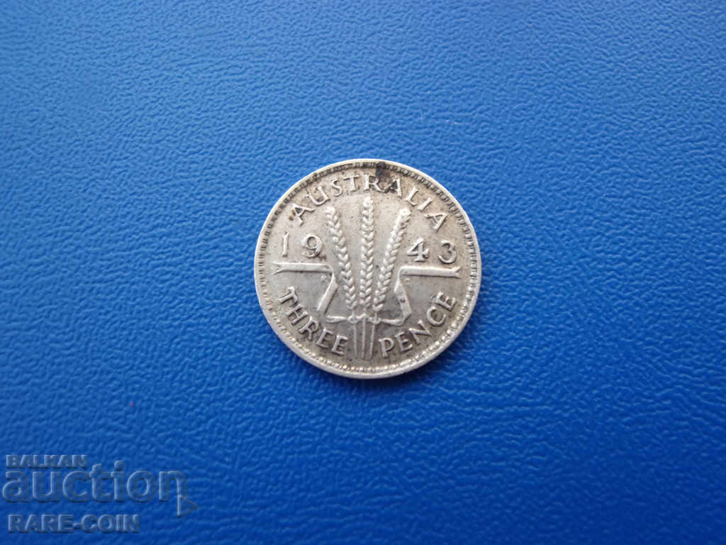 VI (26) Australia 3 Penny 1943