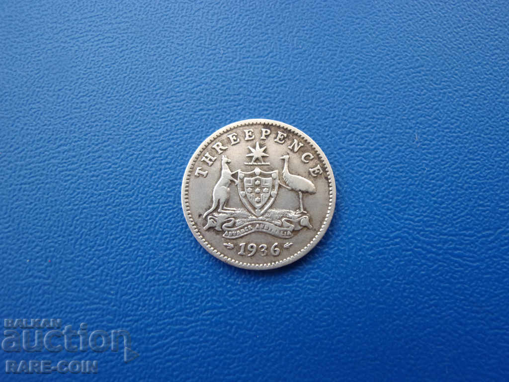 VI (27-1) Australia 3 Penny 1936