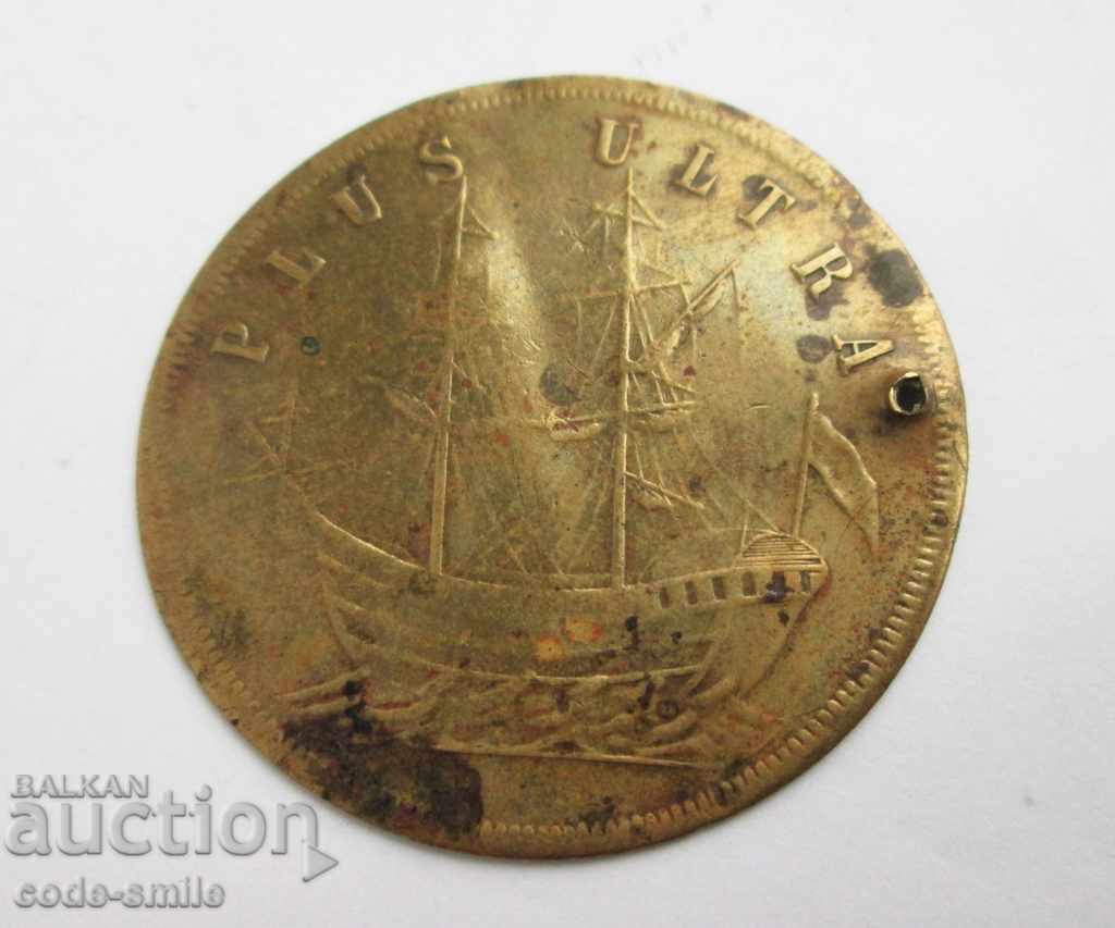 Стар немски жетон пендар Германска Империя 19 век