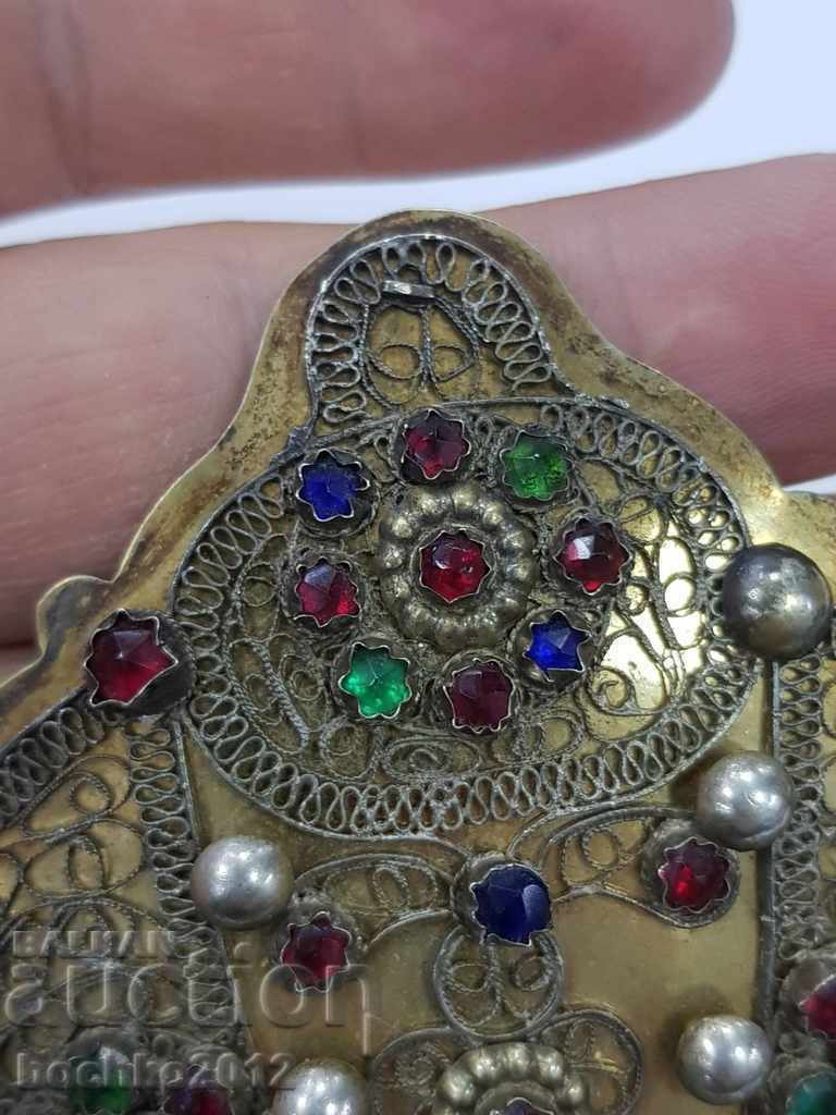 Rare Bulgarian Balkan silver gilt buckle - 7 Rare Bulgarian Balkan silver gilt buckle - 7