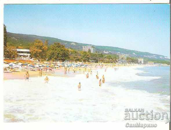Card Bulgaria Varna Nisipurile de Aur Plaja 23 *