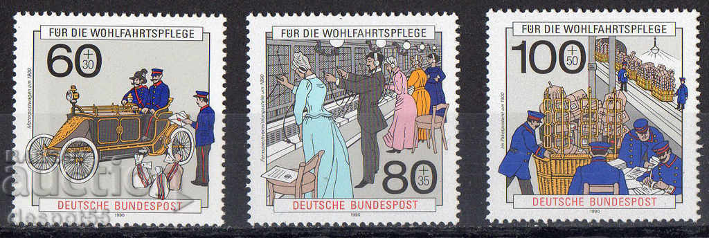 1990. Γερμανία. Φιλανθρωπία - Ταχυδρομείο και Τηλεπικοινωνίες.
