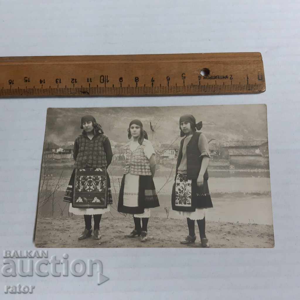 Carte poștală veche Folclor - costum, costume 1927