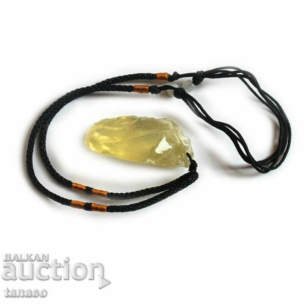 Necklace of natural, natural, untreated citrine
