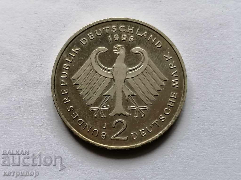2 марки Германия 1998г. J