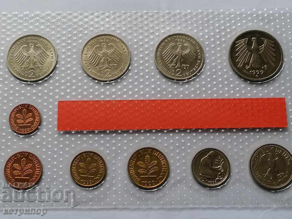Bank Proof Set Γερμανία 1999 G σπάνιο με τιμή 98.00 BGN | € 50.11 Bank Proof Set Γερμανία 1999 G σπάνιο με τιμή 98.00 BGN | € 50.11