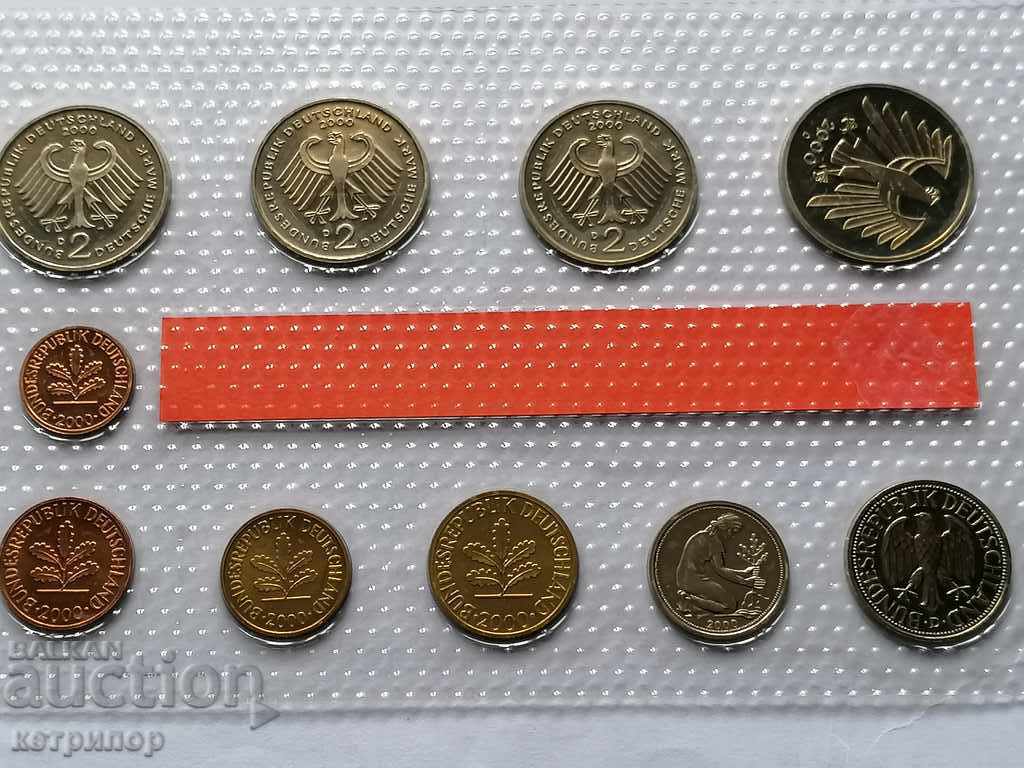 Σετ τραπεζικής απόδειξης Γερμανίας 2000 Δ σπάνιο με τιμή 110.00 BGN | € 56.24 Σετ τραπεζικής απόδειξης Γερμανίας 2000 Δ σπάνιο με τιμή 110.00 BGN | € 56.24