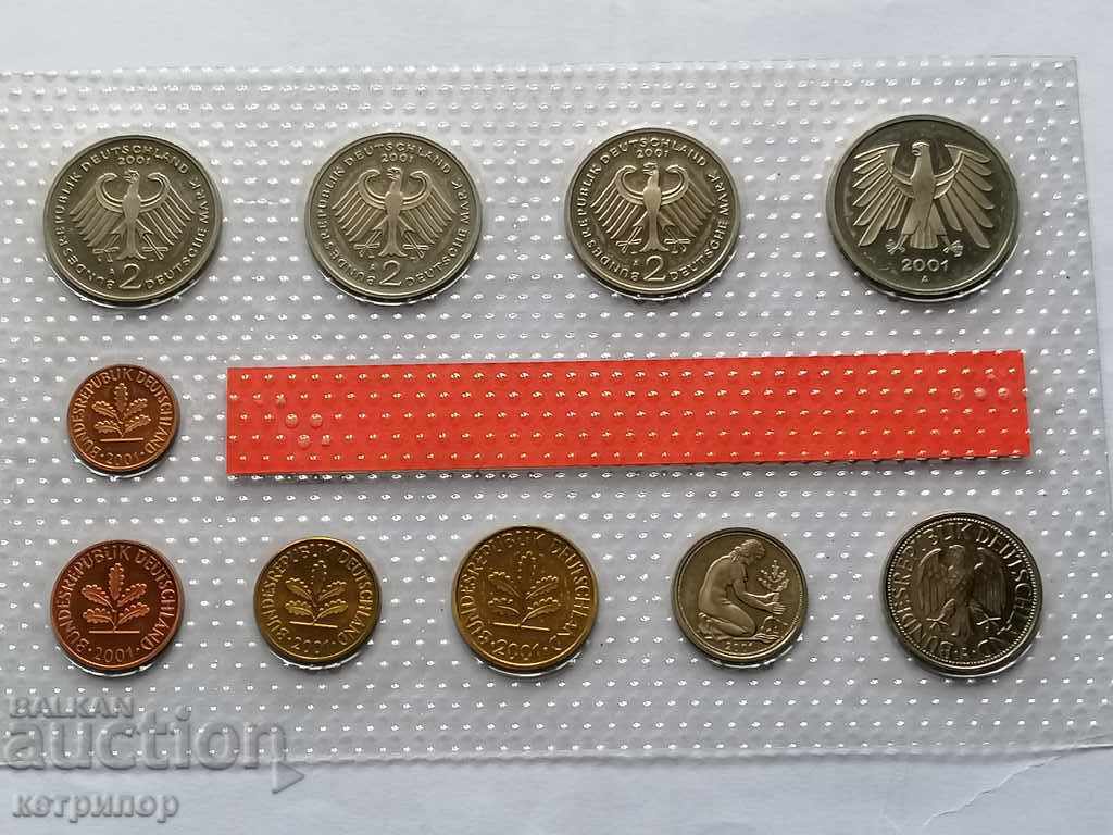 Bank Proof Set Γερμανία 2001 Και σπάνια με τιμή 110.00 BGN | € 56.24