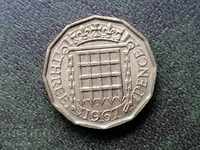 3 пенса 1967г Великобритания