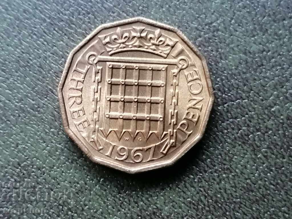 3 pence 1967 United Kingdom