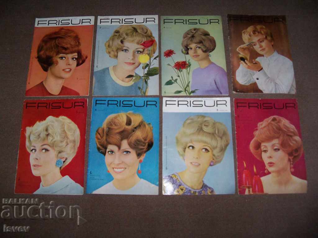 8 броя на немското списание за фризьорство "Frisur" 1968г.