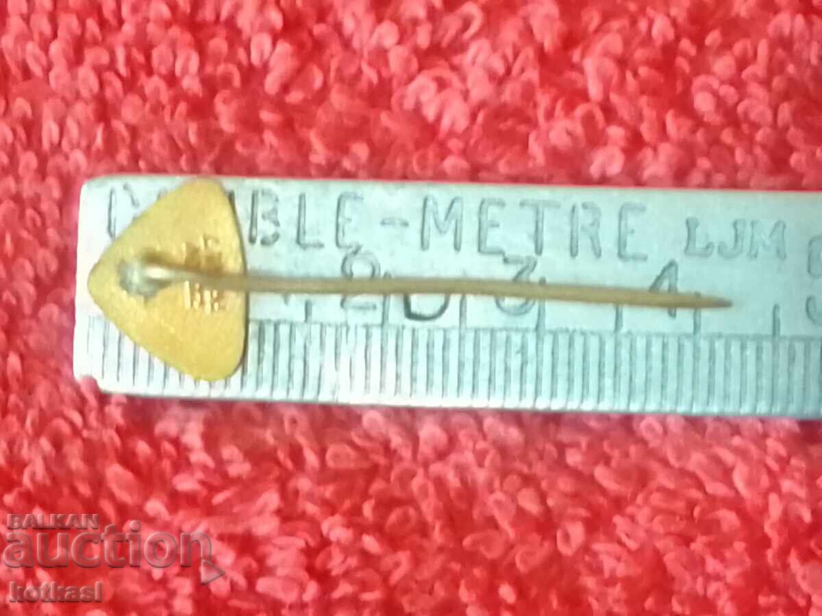 Auction Old solid metal bronze pin badge CZVTS Auction Old solid metal bronze pin badge CZVTS