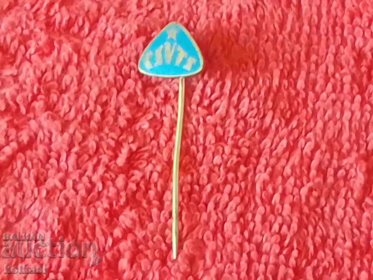 Delivery of Old solid metal bronze pin badge CZVTS Delivery of Old solid metal bronze pin badge CZVTS