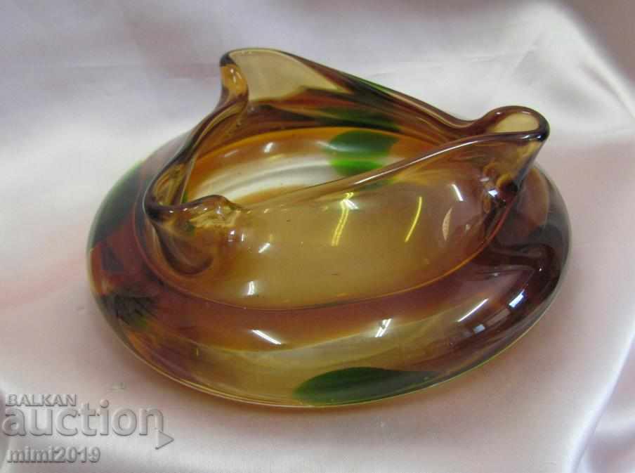 Auction  Star Murano Crystal Glass Solid Ashtray