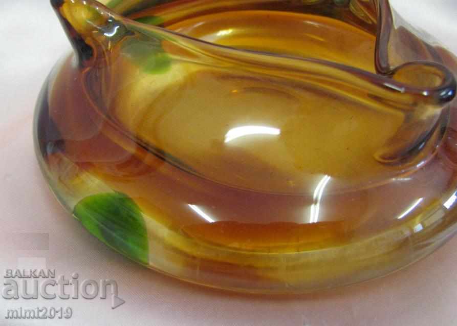 Star Murano Crystal Glass Solid Ashtray - 6