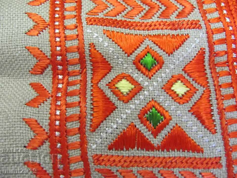 Old Hand Embroidery Box, Linen Panama Cover - 5