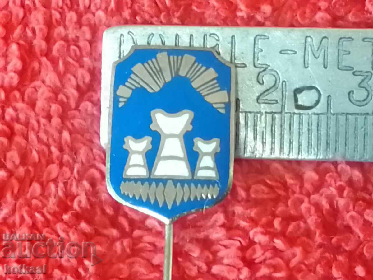 Old metal pin enamel badge