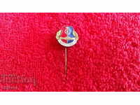 Old solid metal bronze pin badge 1877-1903