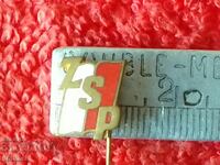 Παλιά μεταλλική καρφίτσα μπρούτζινη κονκάρδα Πολωνία ZSP