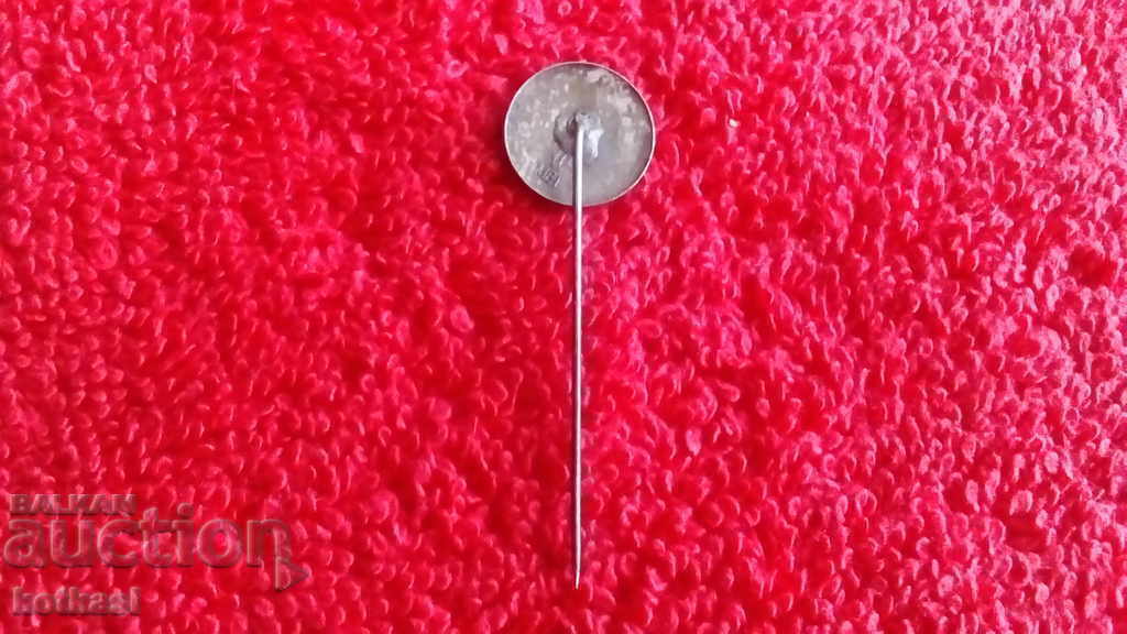 Auction  Old metal pin badge enamel airlines Poland