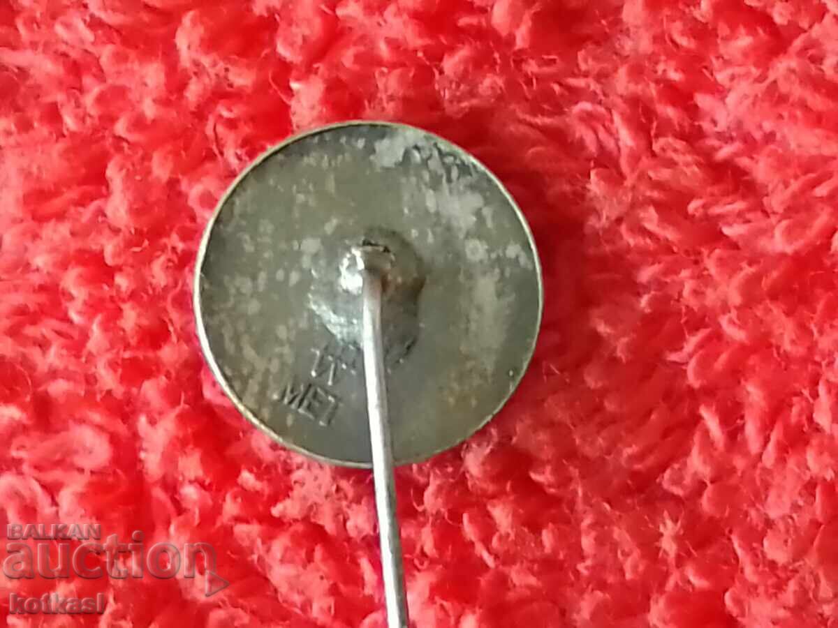 Old metal pin badge enamel airlines Poland - 5