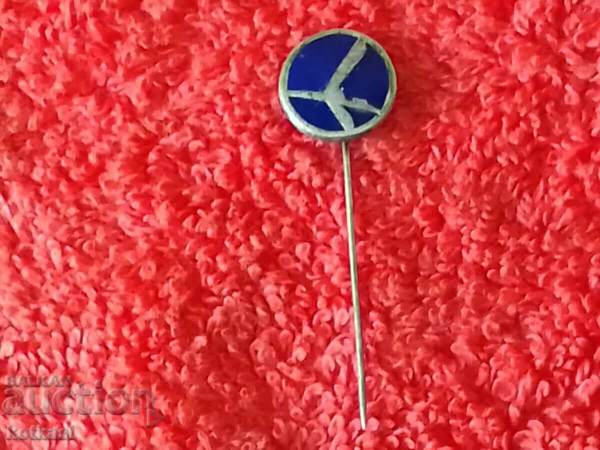 Old metal pin badge enamel airlines Poland - 6