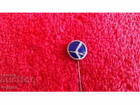 Old metal needle badge enamel airline Poland