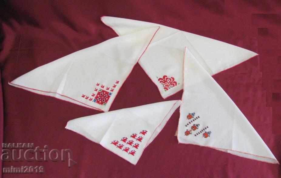 Hand embroidered Silk Ladies Towels folk motifs 4 pieces with price 25.00 BGN | € 12.78 Hand embroidered Silk Ladies Towels folk motifs 4 pieces with price 25.00 BGN | € 12.78