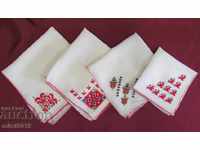 Hand embroidered Silk Ladies Towels folk motifs 4 pieces