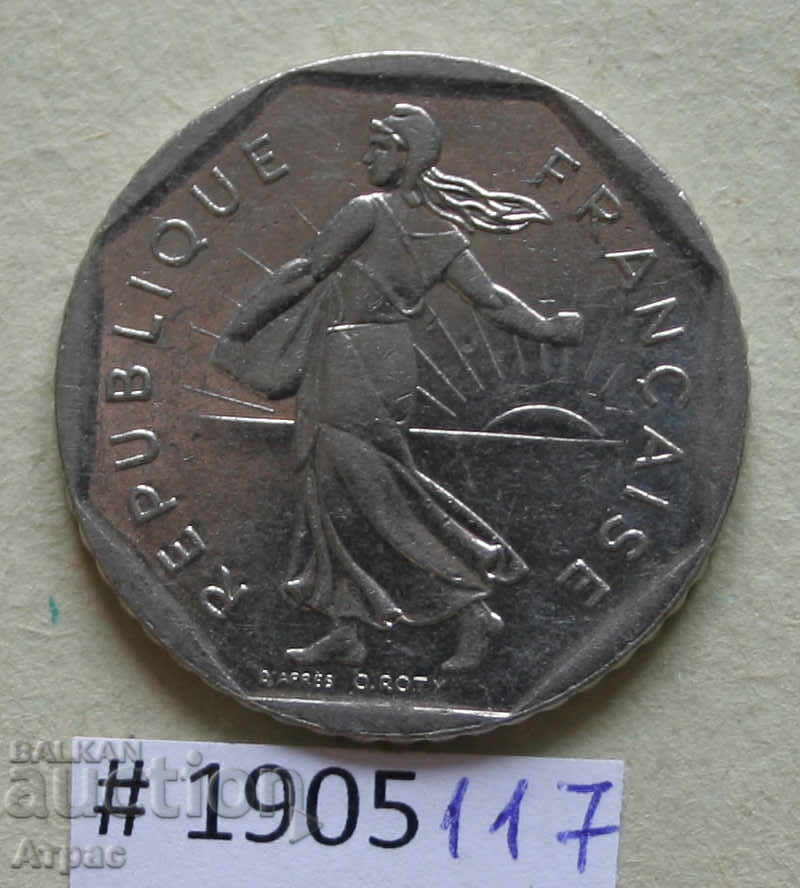 2 franci 1998 Franța cu preț € 0.36 | 0.70 BGN