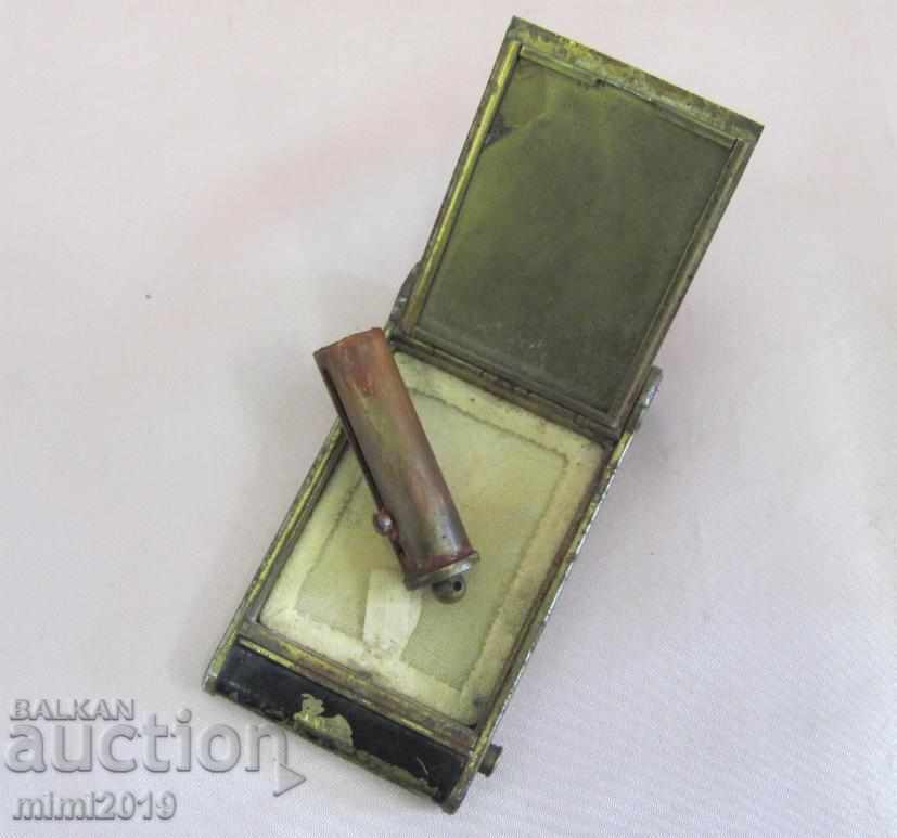 30s καπέλο κυρία και χάλκινη σκόνη με κραγιόν - 7