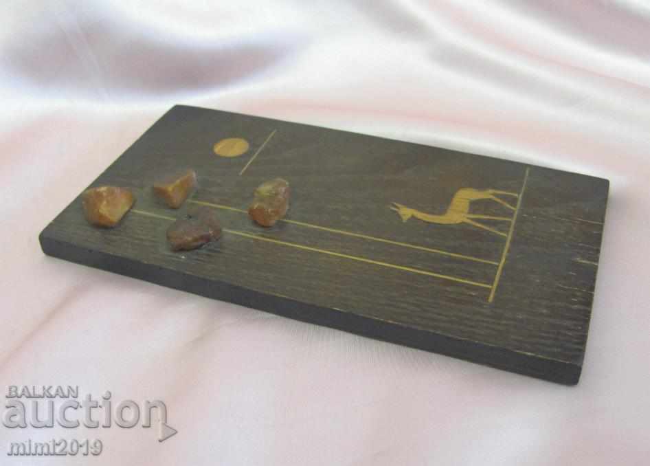 Auction Old Pano with Natural Amber 4 large pieces Auction Old Pano with Natural Amber 4 large pieces