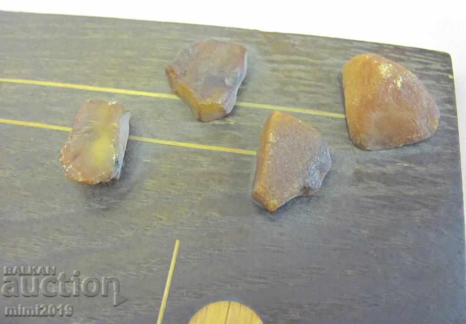 Old Pano with Natural Amber 4 large pieces - 6 Old Pano with Natural Amber 4 large pieces - 6