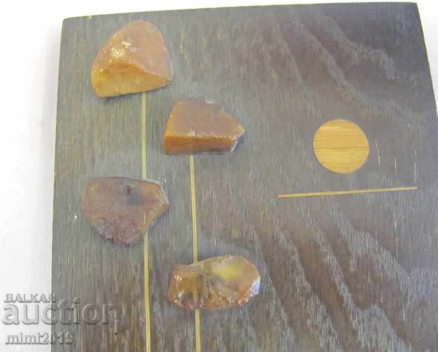 Old Pano with Natural Amber 4 large pieces - 7 Old Pano with Natural Amber 4 large pieces - 7