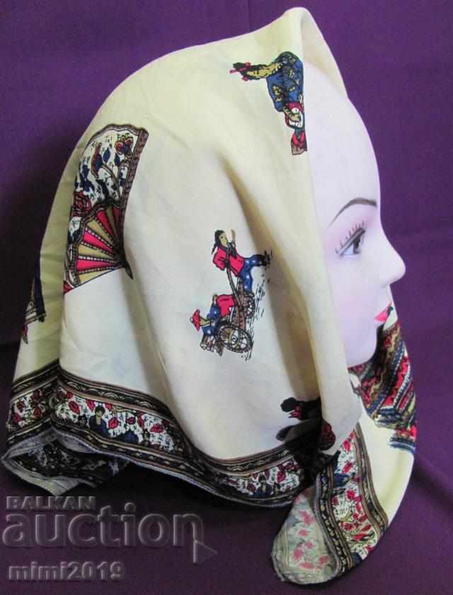 50s Old Ladies Silk Scarves - 5 50s Old Ladies Silk Scarves - 5