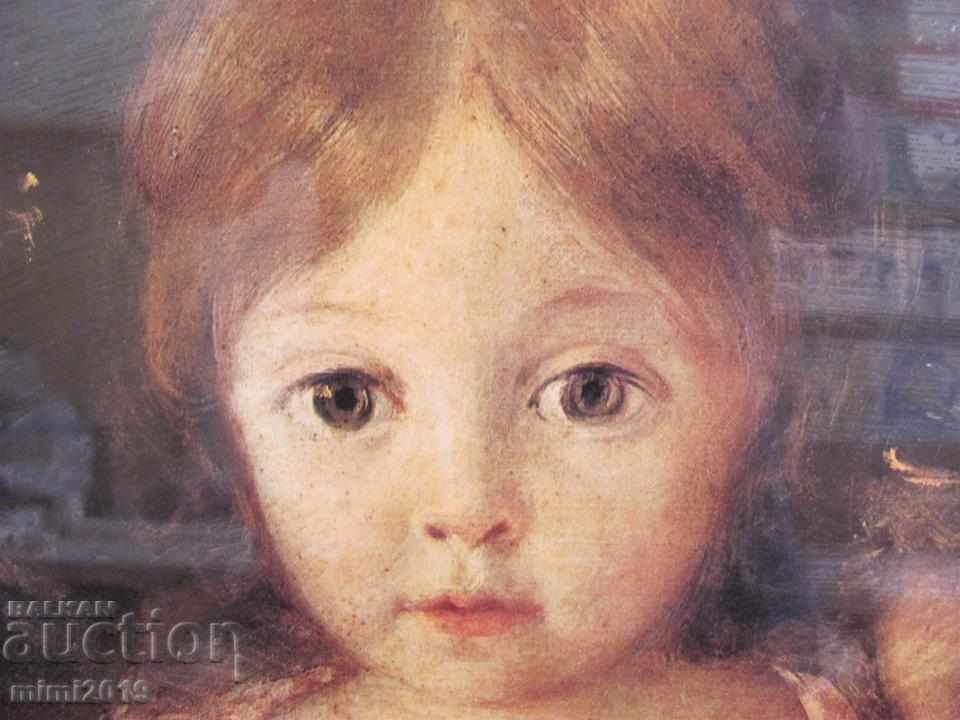 Auction Old Chromolithograph in original wooden frame Auction Old Chromolithograph in original wooden frame