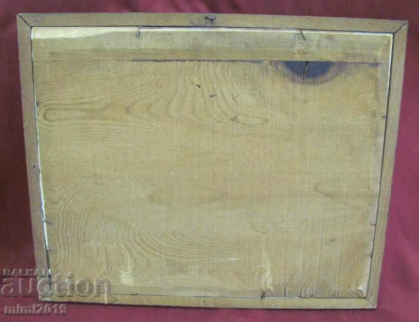 Old Chromolithograph in original wooden frame - 5 Old Chromolithograph in original wooden frame - 5