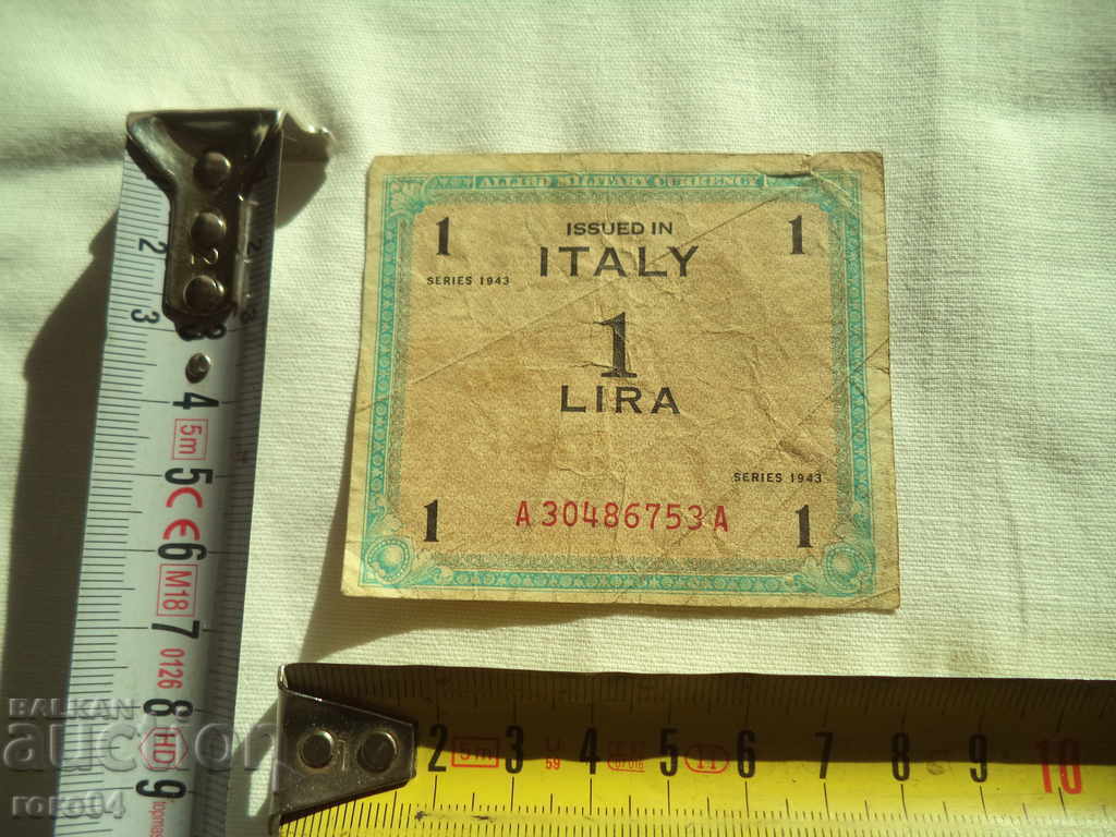 ITALY - 1 Lira - 1943 - 5 ITALY - 1 Lira - 1943 - 5
