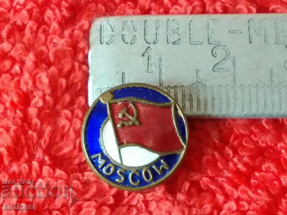 Old badge bronze enamel Moscow Flag USSR Russia MOSCOW otli Old badge bronze enamel Moscow Flag USSR Russia MOSCOW otli