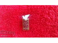Old solid metal bronze badge enamel Pigeon Moscow