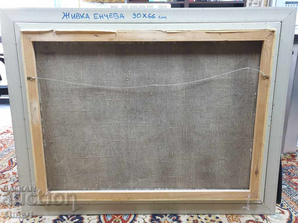 Delivery of PICTURES OF LIVING ENCHEV MOWERS SIGNED 1947 OIL 90 X 66