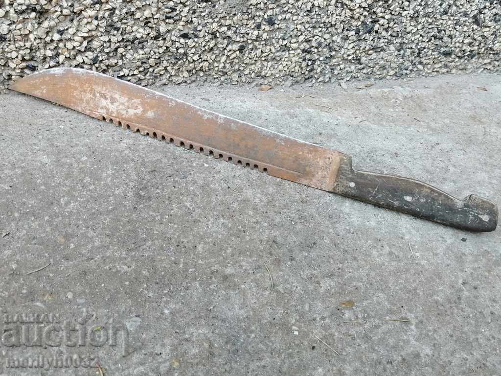 Auction Old butcher knife forged blade Auction Old butcher knife forged blade
