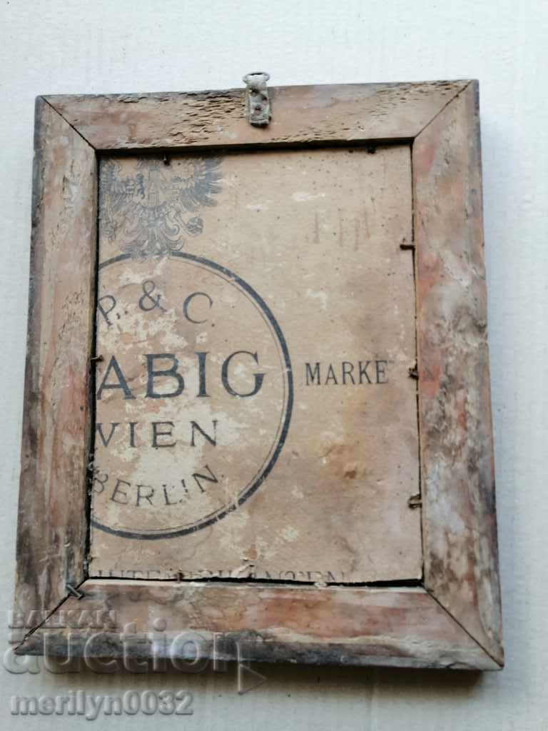 Delivery of Old portrait in frame 1908 year picture photography Delivery of Old portrait in frame 1908 year picture photography