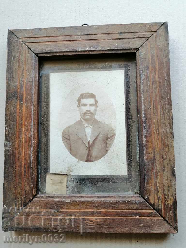 Стар портрет в рамка 1908 год снимка фотография