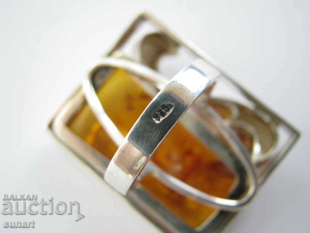 INELE ȘI COLIER ARGINT 925 ȘI CHIHIMBAR SET LUCRARE MANUALĂ - 7