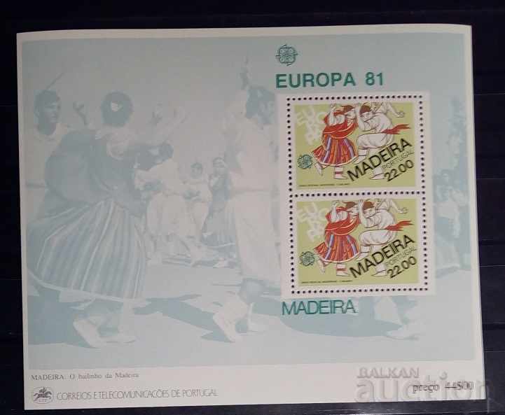 Portugalia / Madeira 1981 Block Europe CEPT Folclor / Costume MNH