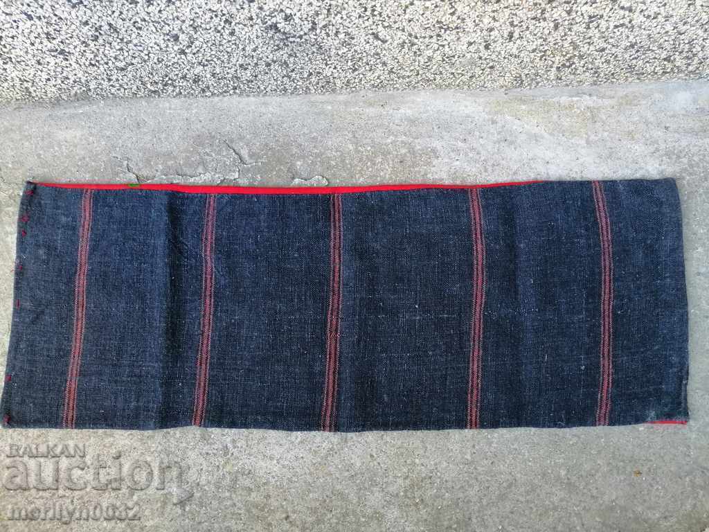 Auction Old woven embroidered pillowcase on minderlock Auction Old woven embroidered pillowcase on minderlock