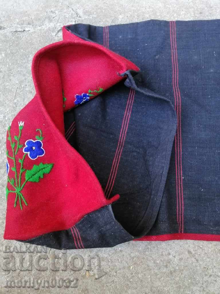 Delivery of An old woven embroidered pillow case for an almond pillow Delivery of An old woven embroidered pillow case for an almond pillow